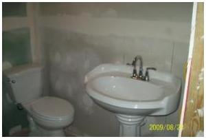 New sink and toilet install.