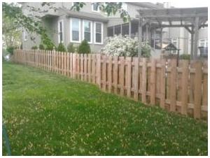 End vew from neighbors yard.