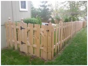 Fencing gate installation.